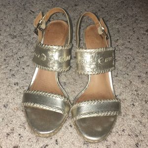 Jack Roger Wedges - Platinum color